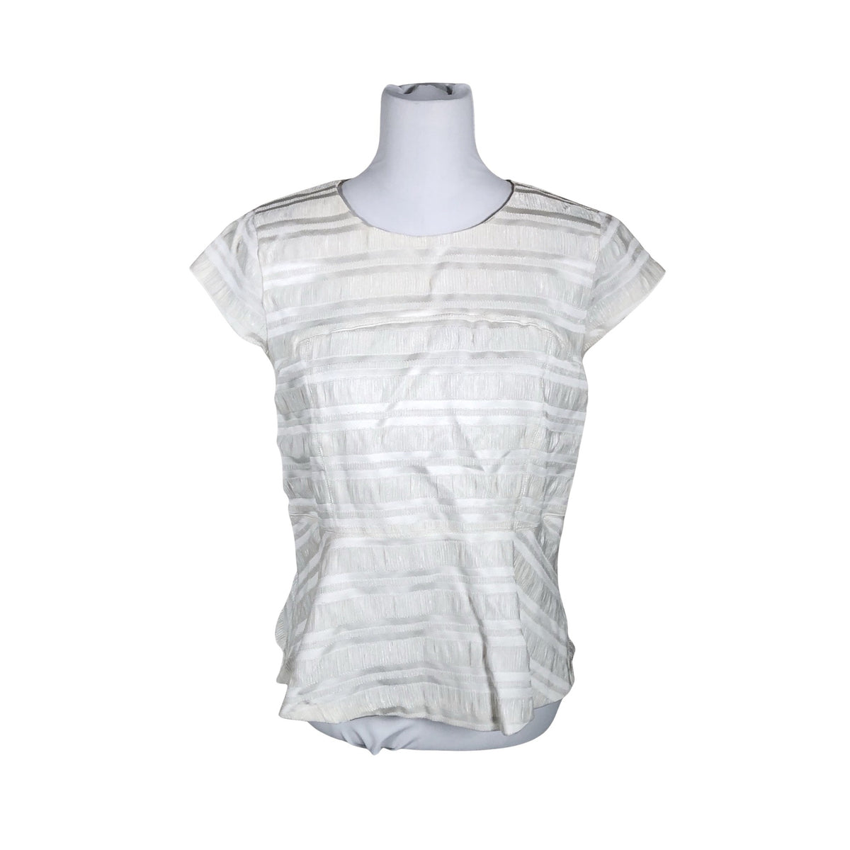 Unisex Style Butler - Lühikeste käistega pluus, suurus 40 - Looduslik valge (1)