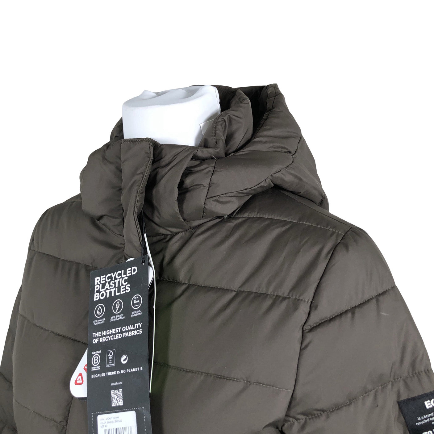 Unisex Ecoalf - Õhem talvejope, suurus 34 - Roheline (3)