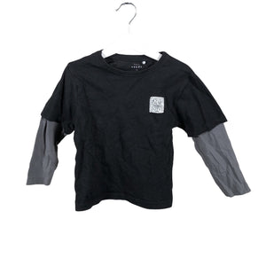 Unisex Name It - Trikotaažist pluus, suurus 104 - 110 - Must (1)