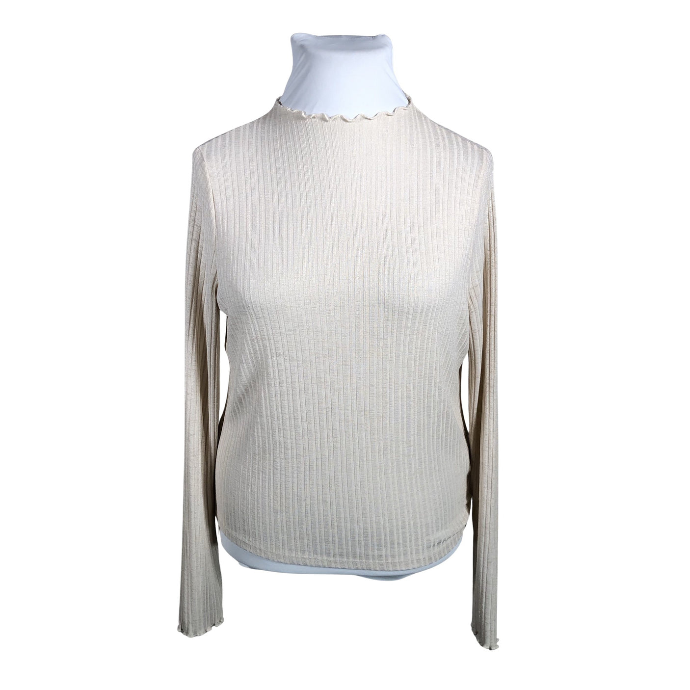 Unisex Lindex - Trikotaažist pluus, suurus 46 - Beige (1)
