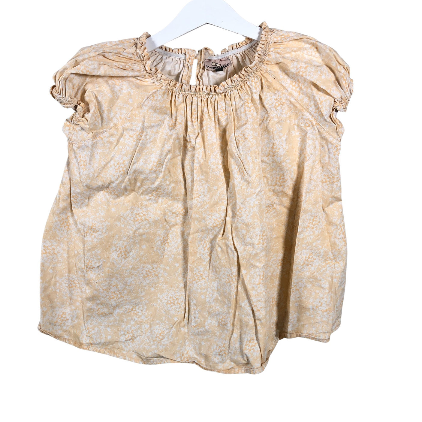 Unisex POMPdeLUX - Lühikeste käistega pluus, suurus 128 - 134 - Oranž (2)