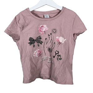 Unisex Lindex - T-särk, suurus 146 - 152 - Heleroosa (1)