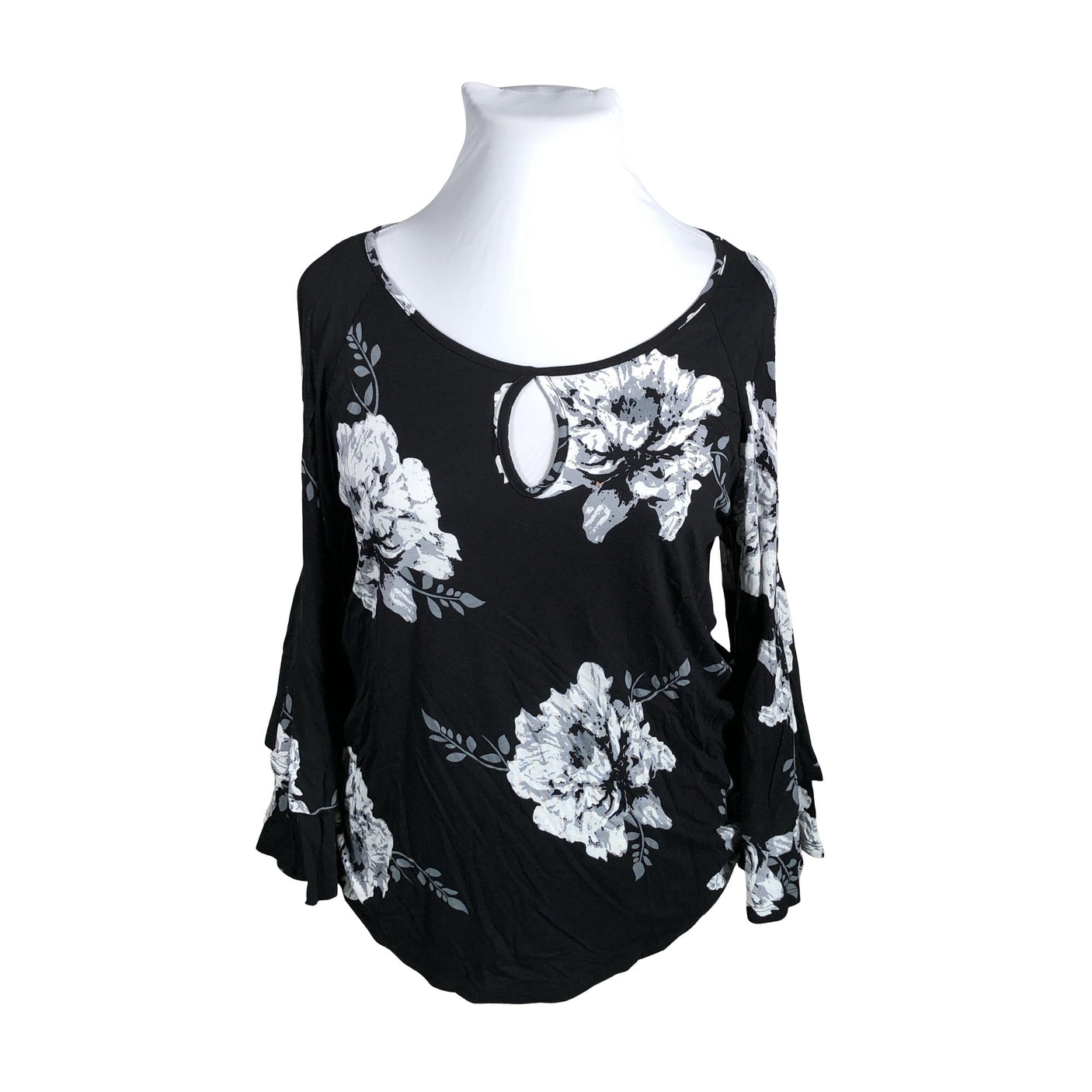 Unisex Lascana - Trikotaažist pluus, suurus 44 - Must (1)