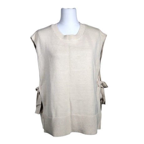 Unisex Selected - Kootud vest, suurus 36 - Beige ()