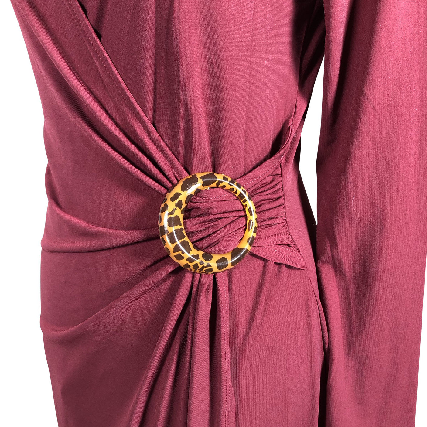 Unisex Anna Field - Trikotaažist kleit, suurus 40 - Veinipunane (2)