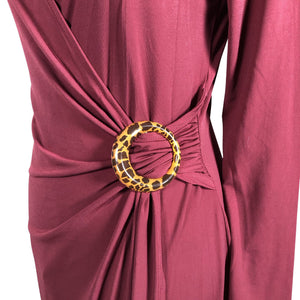 Unisex Anna Field - Trikotaažist kleit, suurus 40 - Veinipunane (2)