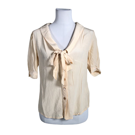 Unisex Tricot Chic - Lühikeste käistega pluus, suurus 40 - Beige ()