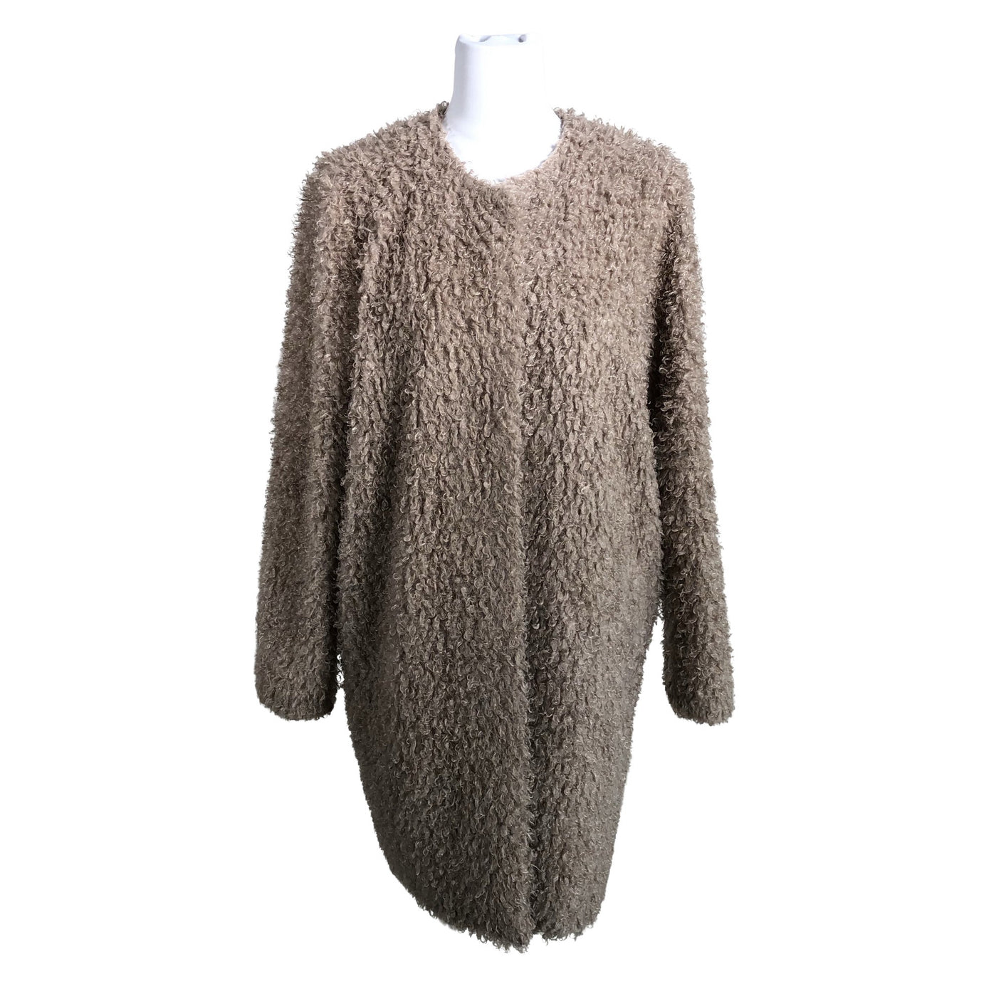 Unisex Andiata - Kunstkarusnahast mantel, suurus 40 - Beige (1)