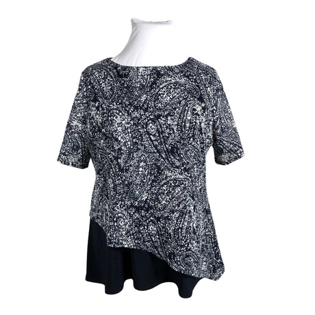 Unisex Femme - Lühikeste käistega pluus, suurus 46 - Must (2)