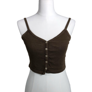 Unisex Brandy Melville - Trikotaažist topp, suurus 34 - Pruun (1)