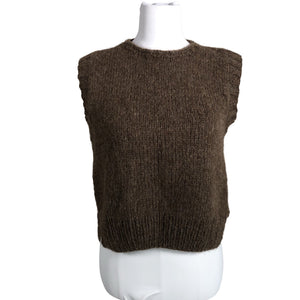 Unisex Handmade - Kootud vest, suurus 38 - Pruun (1)