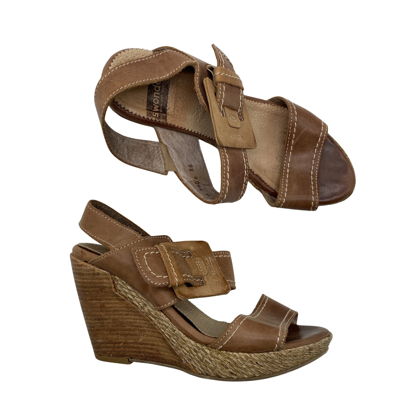 Unisex Wonders - Kiilkontsaga rihmikud, suurus 35 - Pruun (1)