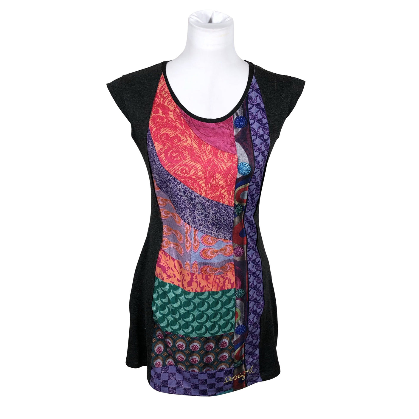 Unisex Desigual - Trikotaažist kleit, suurus 38 - Hall (2)