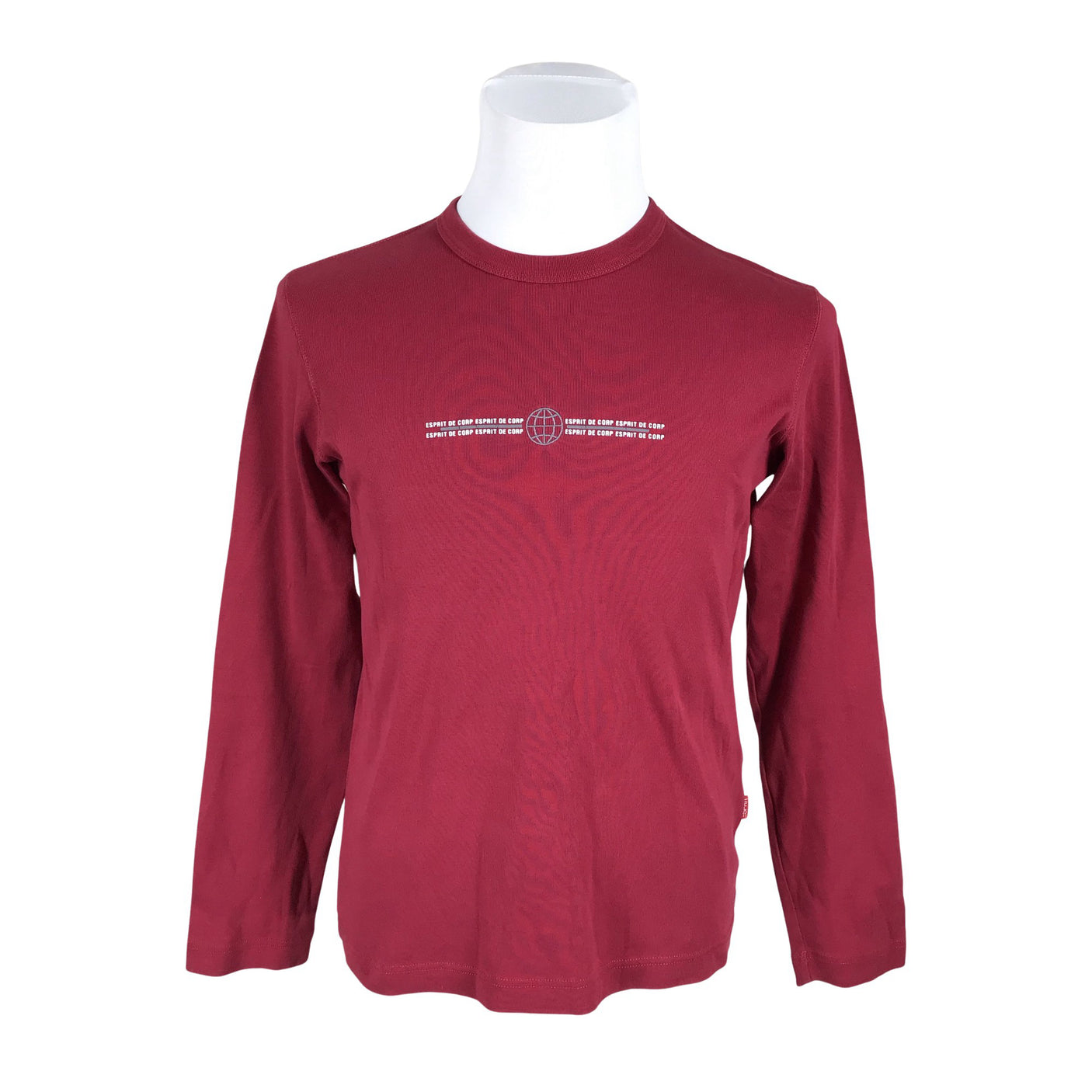 Unisex Esprit - Trikotaažist pluus, suurus L - Veinipunane (1)
