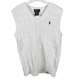 Unisex Polo Ralph Lauren - Kootud vest, suurus 146 - 152 - Valge (2)