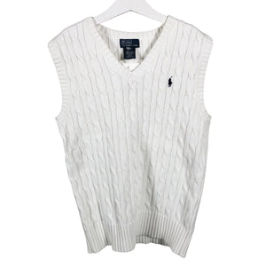 Unisex Polo Ralph Lauren - Kootud vest, suurus 146 - 152 - Valge (1)