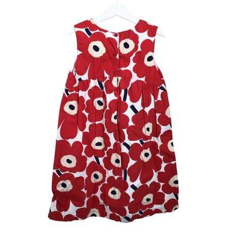 Unisex Marimekko - Mitteveniv kleit, suurus 122 - 128 - Punane (2)