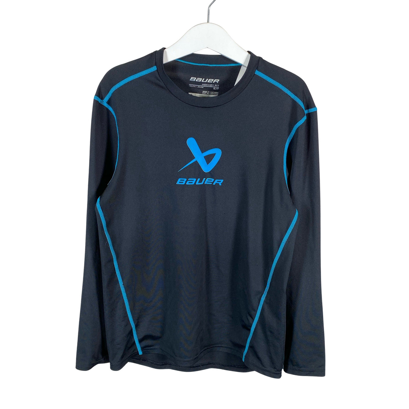 Unisex Bauer - Spordisärk, pikad käised, suurus 140 - 146 - Must (1)