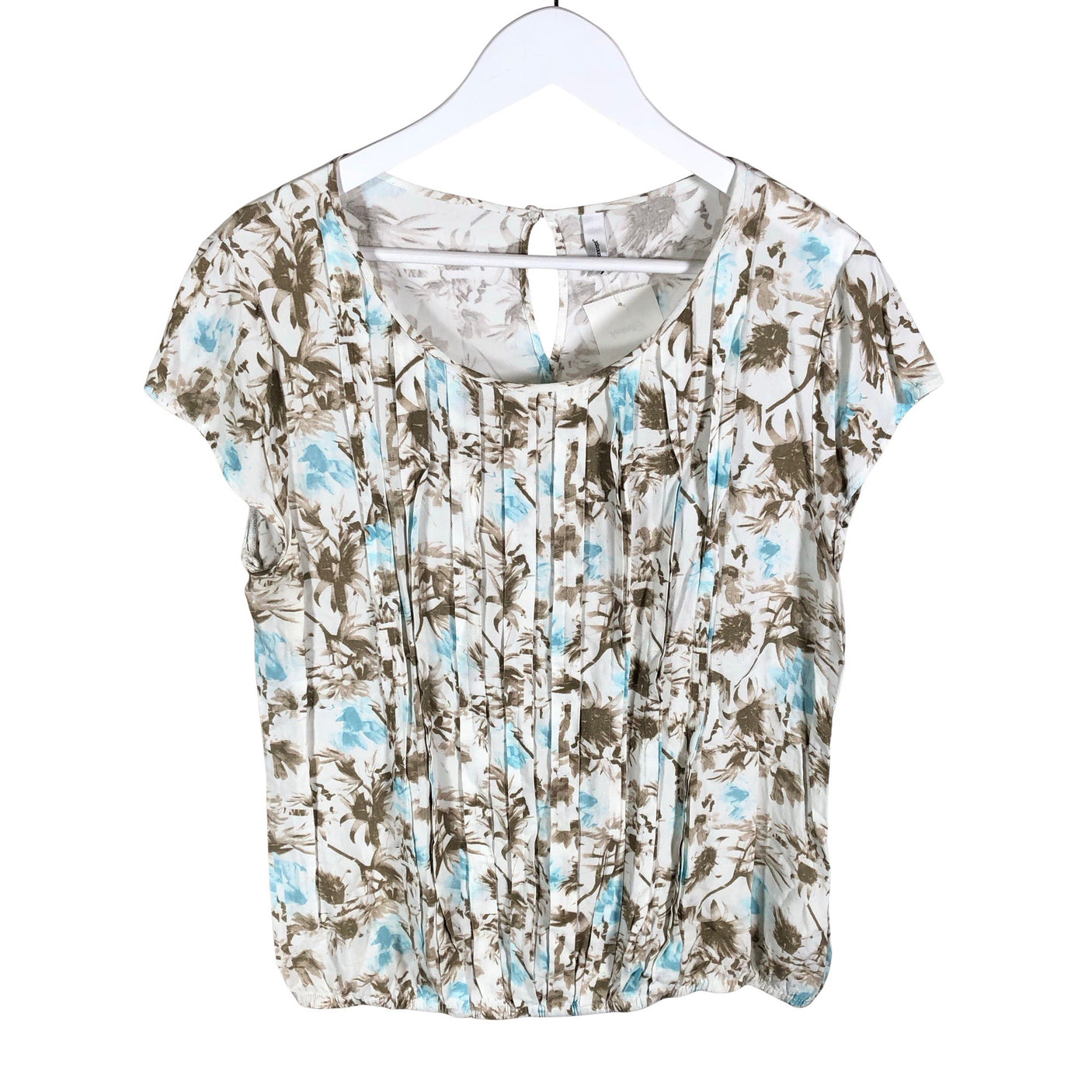 Unisex Soyaconcept - Lühikeste käistega pluus, suurus 42 - Beige (1)