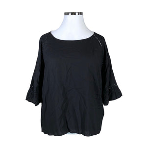 Unisex O.I.S - Lühikeste käistega pluus, suurus 42 - Must (1)