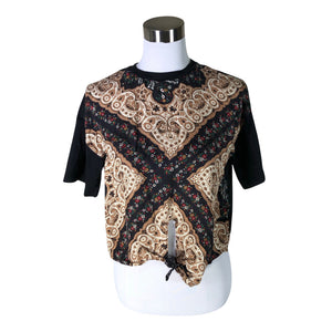 Unisex Sandro Paris - Lühikeste käistega pluus, suurus 36 - Must (1)