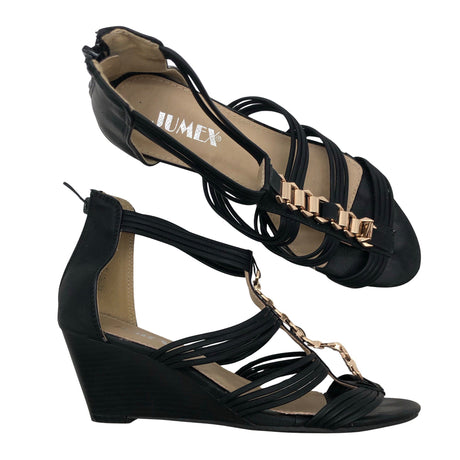 Unisex Jumex - Kiilkontsaga rihmikud, suurus 39 - Must ()