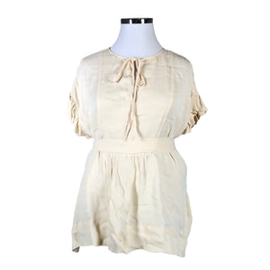 Unisex by Malene Birger - Lühikeste käistega pluus, suurus 42 - Beige (1)