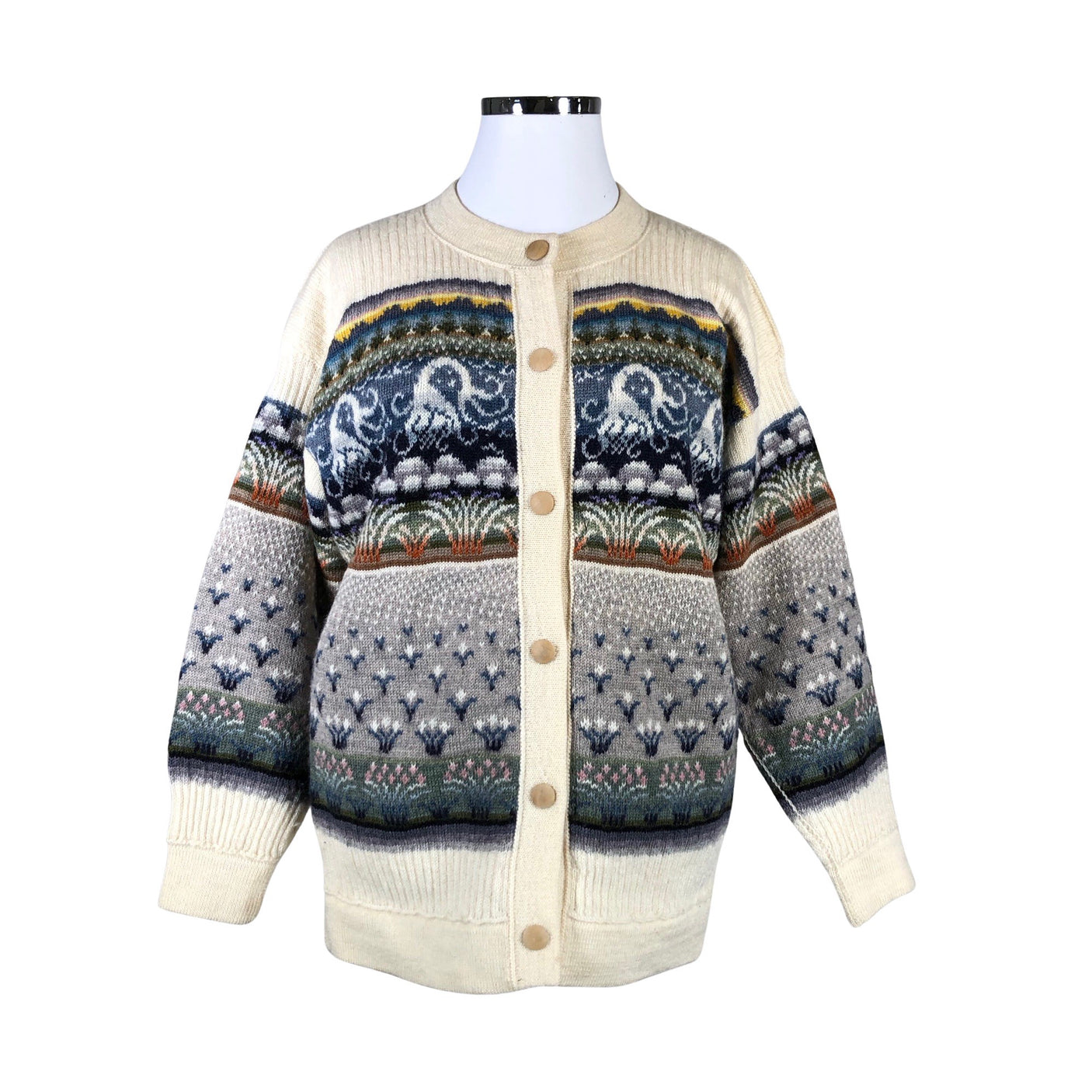 Unisex Kaislakerttu - Kardigan, suurus 44 - Looduslik valge (1)
