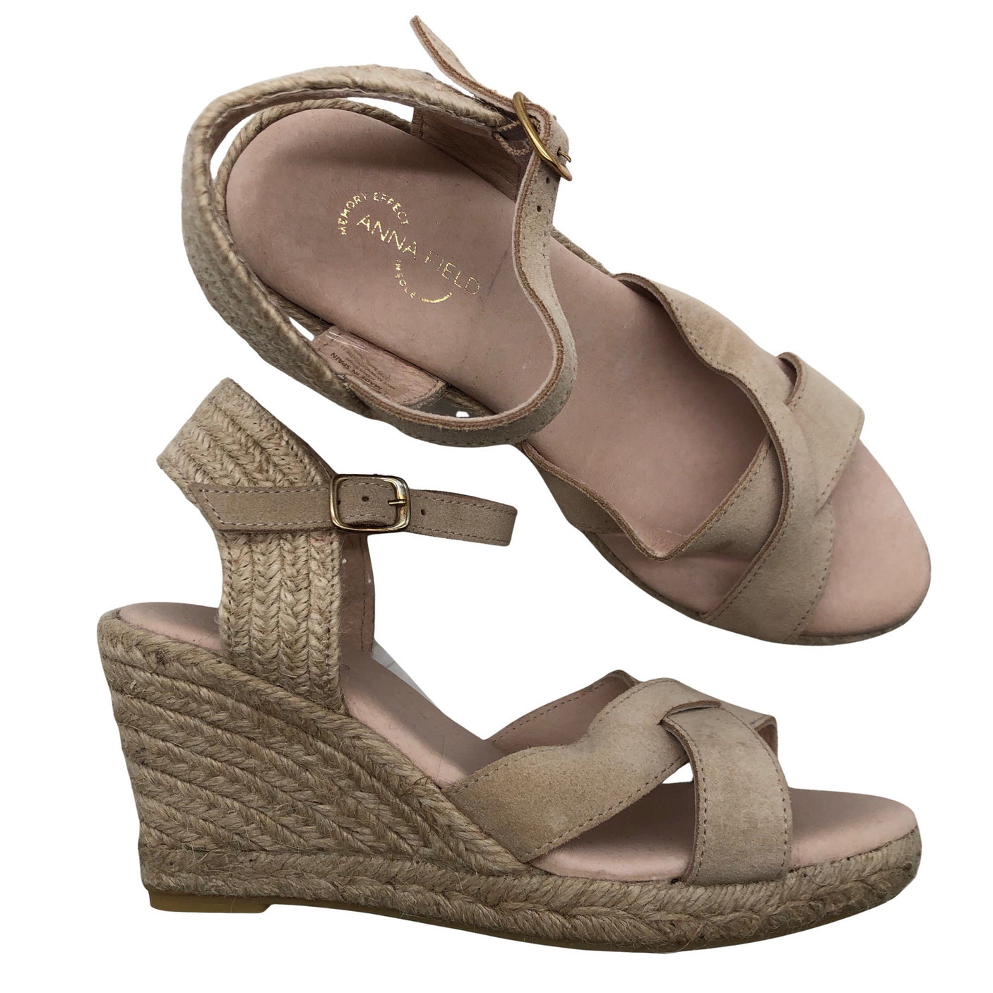 Unisex Anna Field - Kiilkontsaga rihmikud, suurus 38 - Beige (1)