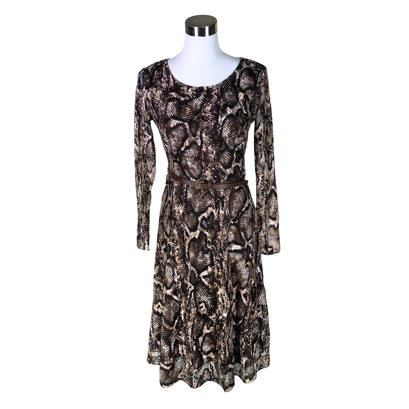 Unisex Michaela Louisa - Trikotaažist kleit, suurus 36 - Pruun (1)