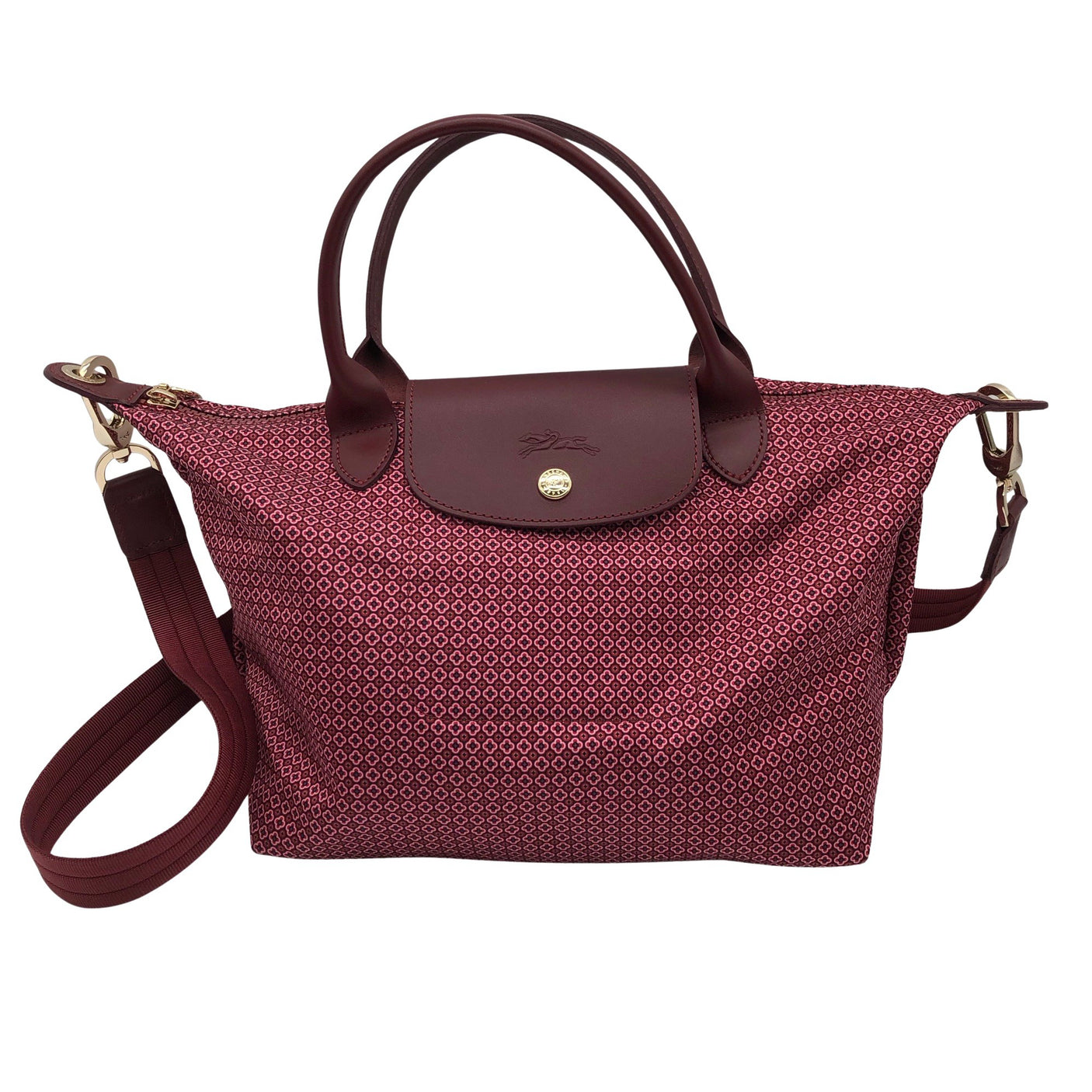 Unisex Longchamp - Õlakott, suurus Midi - Veinipunane (1)