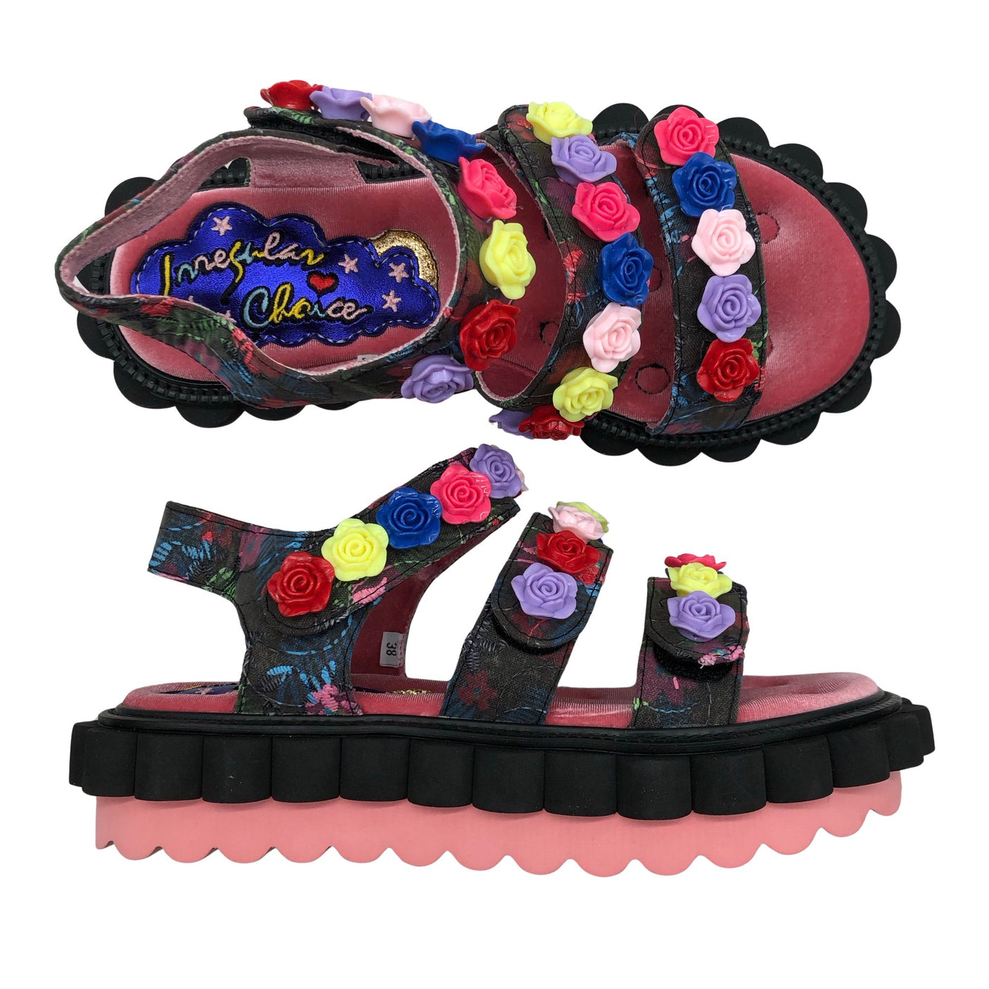 Unisex Irregular Choice - Rihmikud, suurus 38 - Must (1)