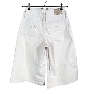 Unisex Herrlicher - Teksast poolpikad püksid, suurus W26 - Valge (2)