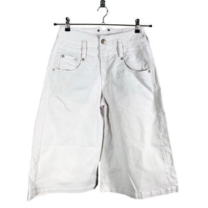 Unisex Herrlicher - Teksast poolpikad püksid, suurus W26 - Valge (1)