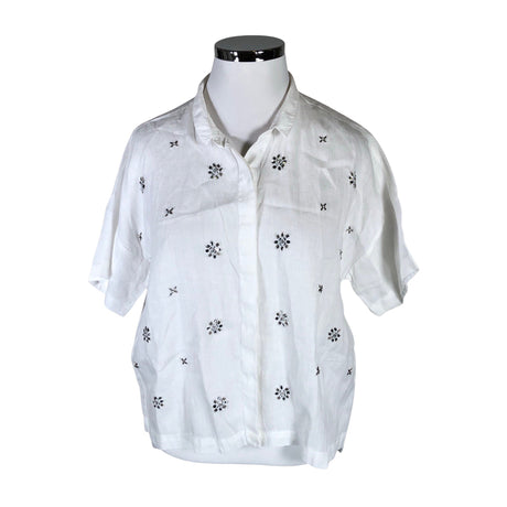Unisex Estimate - Lühikeste käistega pluus, suurus 44 - Valge ()