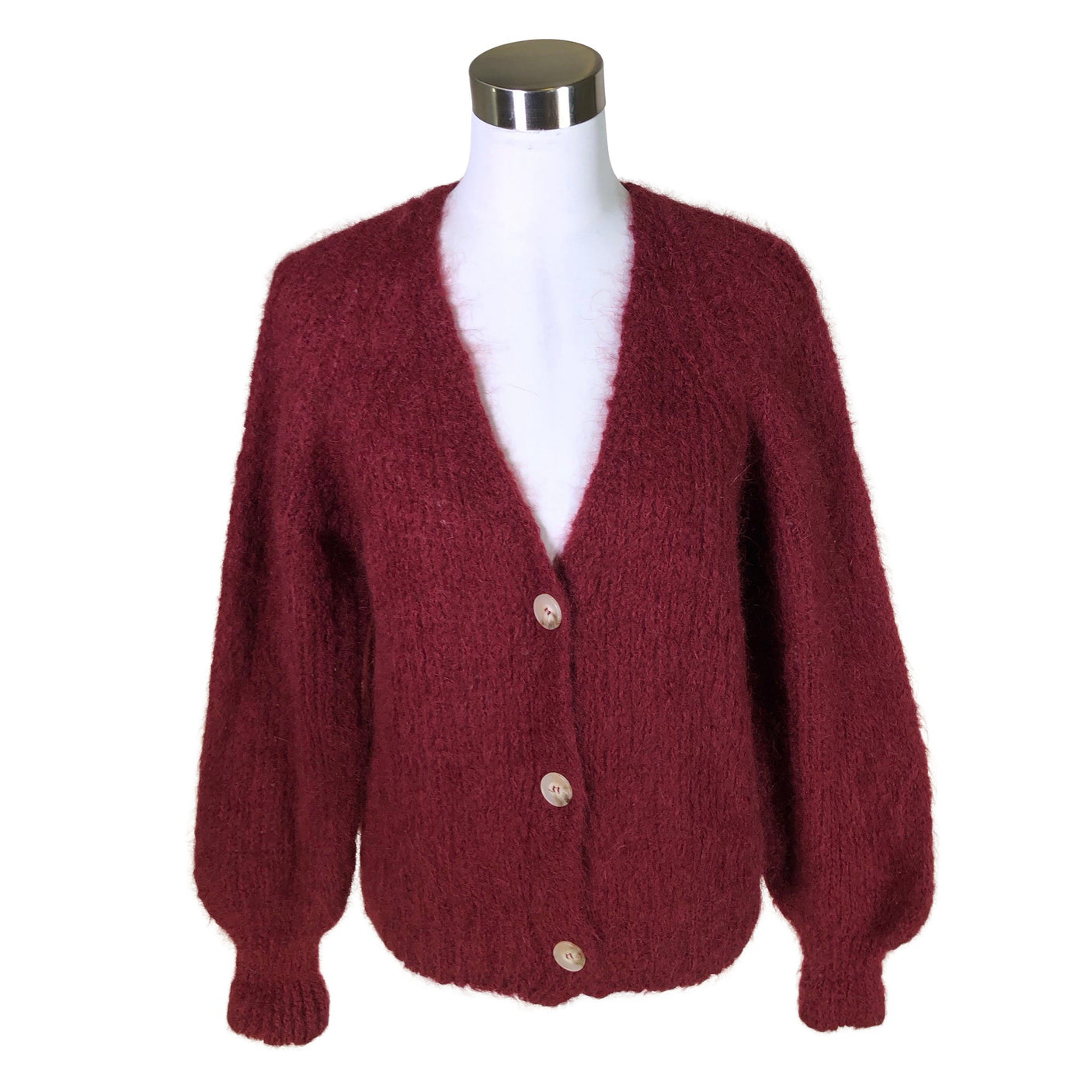 Unisex Peura - Kardigan, suurus 40 - Veinipunane (1)