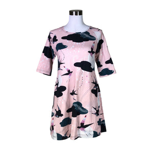 Unisex Ehta - Trikotaažist kleit, suurus 36 - Heleroosa (1)