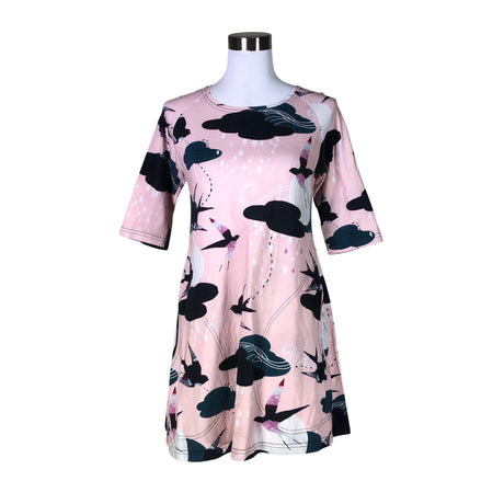 Unisex Ehta - Trikotaažist kleit, suurus 36 - Heleroosa ()