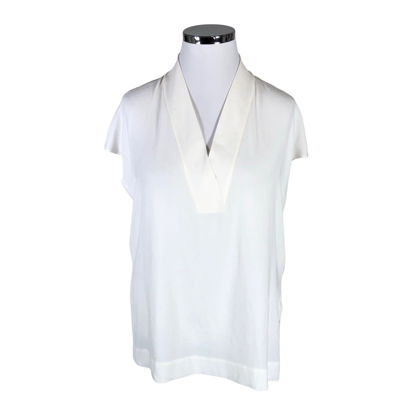 Unisex Escada - Lühikeste käistega pluus, suurus 42 - Looduslik valge (1)