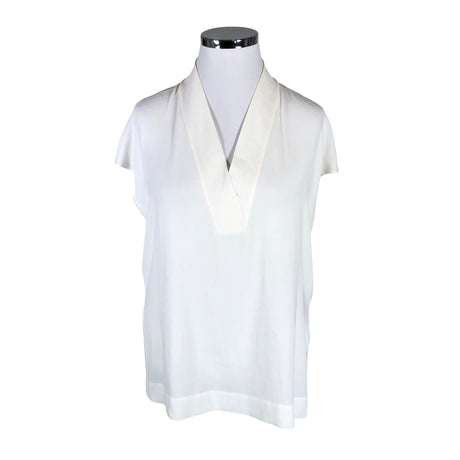 Unisex Escada - Lühikeste käistega pluus, suurus 42 - Looduslik valge ()