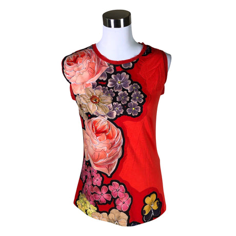 Unisex Desigual - Trikotaažist topp, suurus 40 - Punane ()