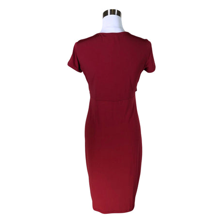 Unisex s.Oliver - Trikotaažist kleit, suurus 40 - Veinipunane (2)