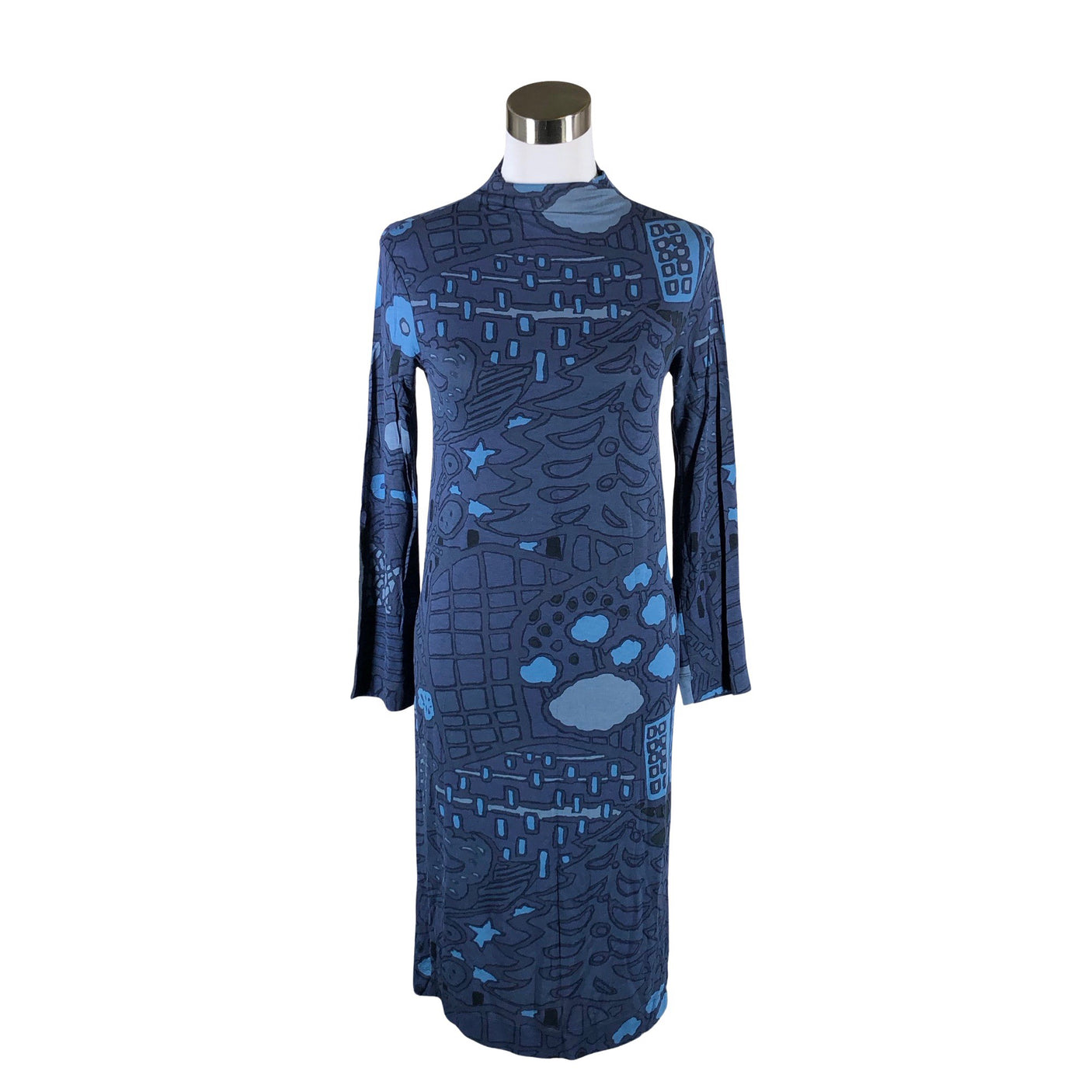 Unisex Marimekko - Trikotaažist kleit, suurus 34 - Sinine (1)