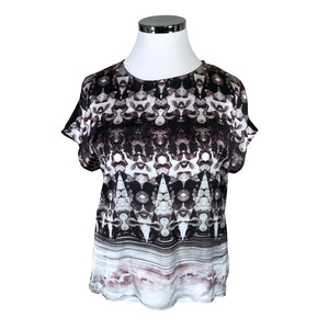 Unisex Christelle & Co - Lühikeste käistega pluus, suurus 42 - Hall (1)