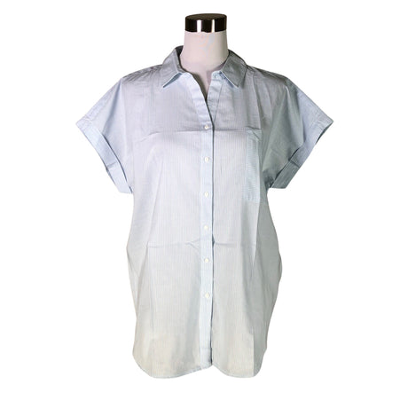 Unisex Soyaconcept - Lühikeste käistega pluus, suurus 40 - Helesinine ()