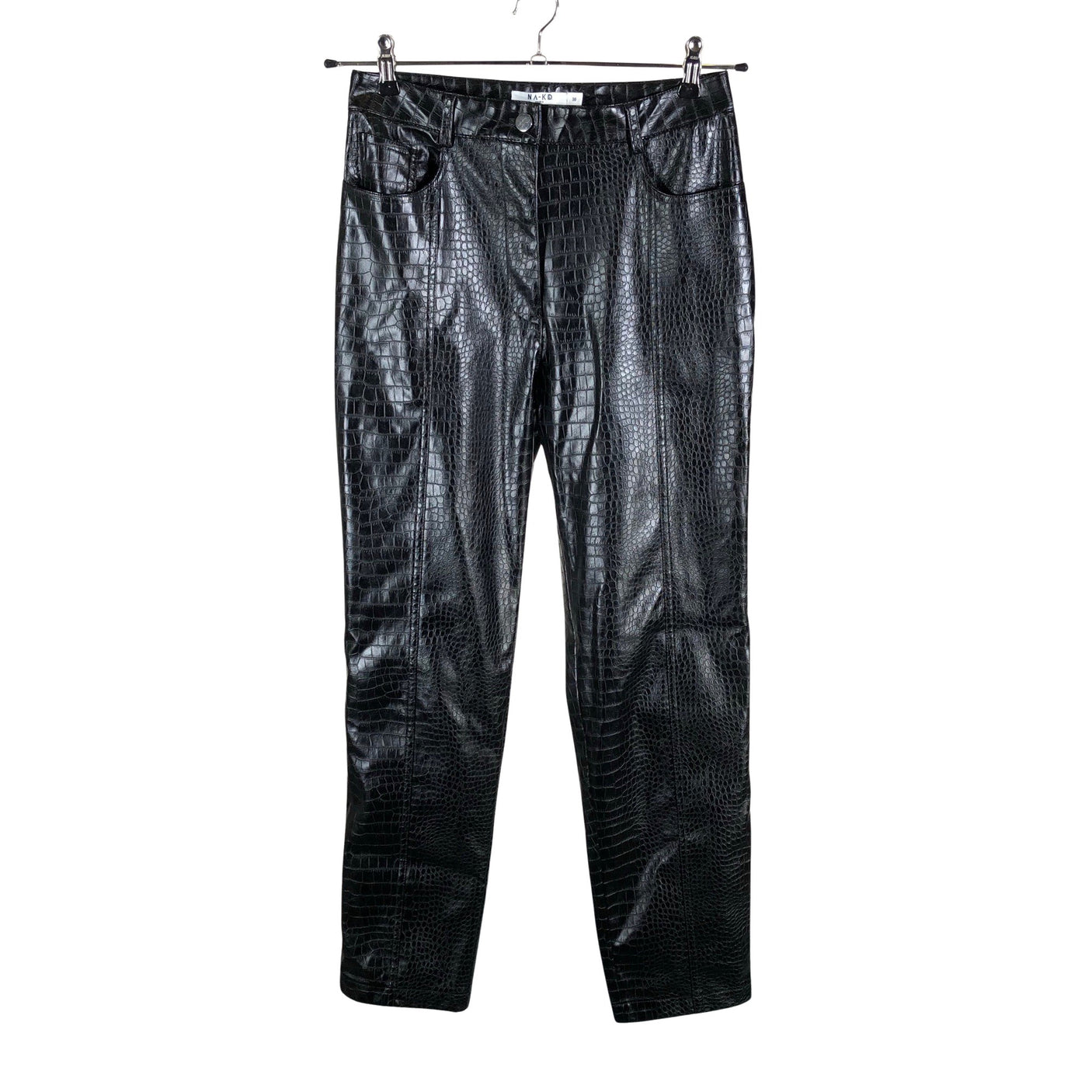 Unisex Na-KD - Nahkpüksid, suurus 38 - Must (1)