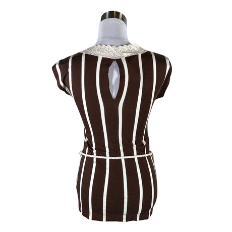 Unisex Nanso - Trikotaažist topp, suurus 38 - Pruun (2)
