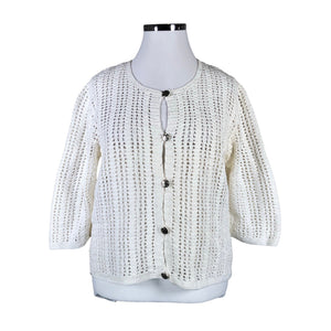Unisex Handmade - Kardigan, suurus 42 - Valge (1)