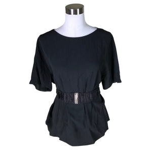 Unisex Hugo Boss - Lühikeste käistega pluus, suurus 38 - Must (1)