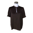 Unisex Saint Tropez - Lühikeste käistega pluus, suurus 38 - Pruun ()